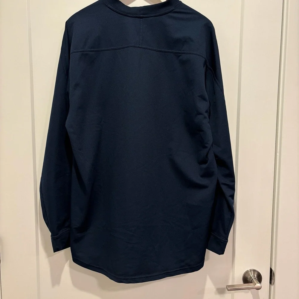 Vintage Nike‎ Long Sleeve Crew Neck Pullover Shirt Navy Blue Men's LG 56323